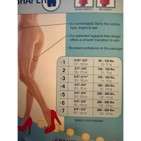 Spanx Assets Red Hot Label Mid-Thigh Shaper, Medium Control, Black, Plus, NWT - Picture 3 of 5